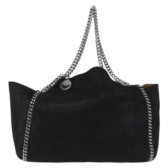 Stella MacCartney Chain Tote Bag polyester Black Silver 507185 Auth 206136A
