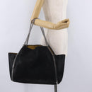 Stella MacCartney Chain Tote Bag polyester Black Silver 507185 Auth 206136A-23