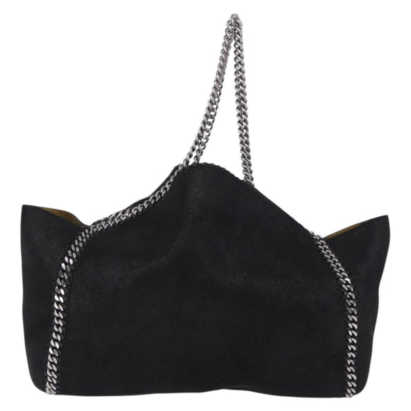 Stella MacCartney Chain Tote Bag polyester Black Silver 507185 Auth 206136A