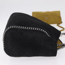 Stella MacCartney Chain Tote Bag polyester Black Silver 507185 Auth 206136A-3