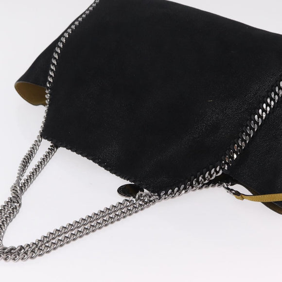 Stella MacCartney Chain Tote Bag polyester Black Silver 507185 Auth 206136A