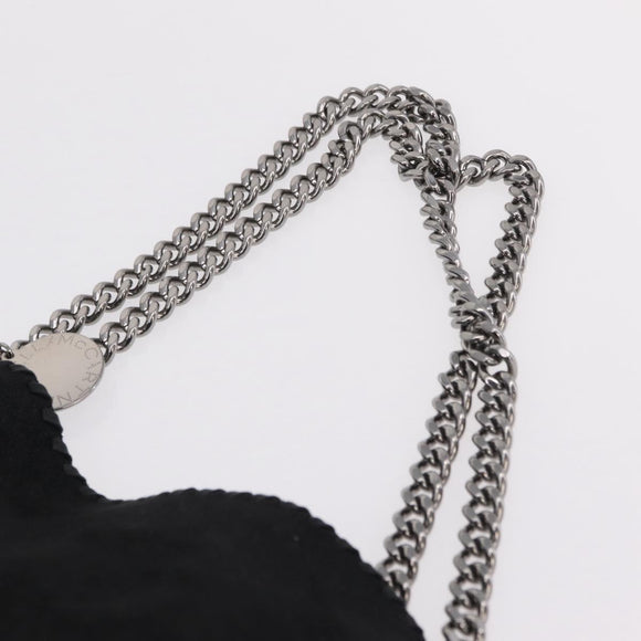 Stella MacCartney Chain Tote Bag polyester Black Silver 507185 Auth 206136A