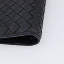 BOTTEGA VENETA INTRECCIATO Compact Wallet Leather Black Auth 206144A-15