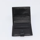 BOTTEGA VENETA INTRECCIATO Compact Wallet Leather Black Auth 206144A-8
