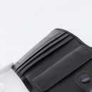 BOTTEGA VENETA INTRECCIATO Compact Wallet Leather Black Auth 206144A-19