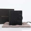 BOTTEGA VENETA INTRECCIATO Compact Wallet Leather Black Auth 206144A-12