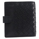 BOTTEGA VENETA INTRECCIATO Compact Wallet Leather Black Auth 206144A-2