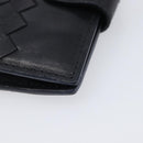 BOTTEGA VENETA INTRECCIATO Compact Wallet Leather Black Auth 206144A-7
