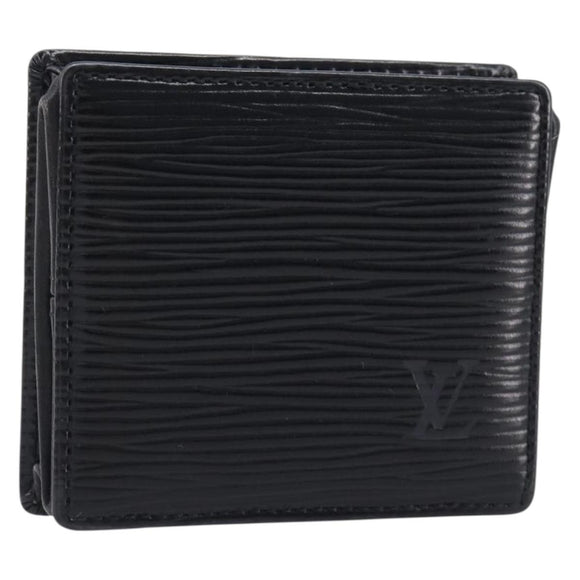 LOUIS VUITTON Epi Porte Monnaie Boite Coin Purse Black M63692 LV Auth 206145A