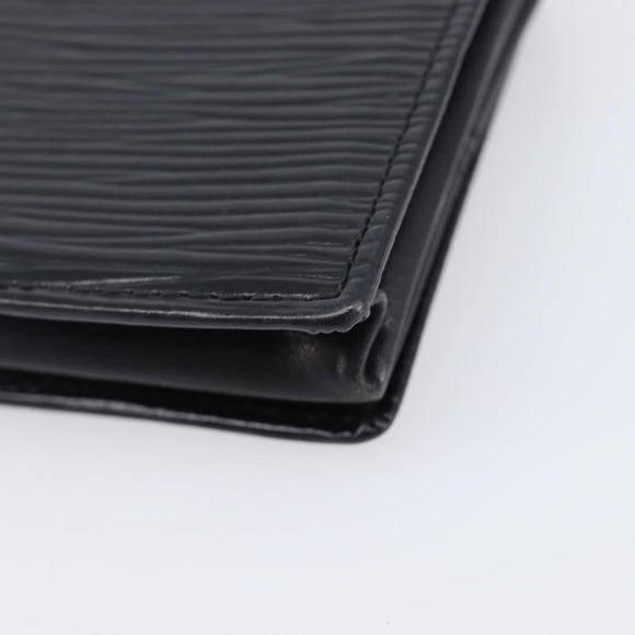LOUIS VUITTON Epi Porte Monnaie Boite Coin Purse Black M63692 LV Auth 206145A