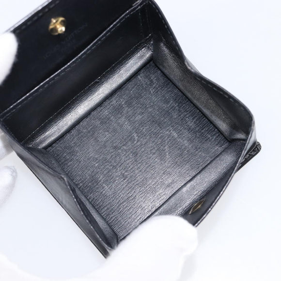 LOUIS VUITTON Epi Porte Monnaie Boite Coin Purse Black M63692 LV Auth 206145A