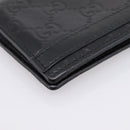 GUCCI GG Canvas Guccissima Compact Wallet Leather Black 233102 Auth 206146A-11