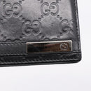 GUCCI GG Canvas Guccissima Compact Wallet Leather Black 233102 Auth 206146A-12