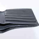 GUCCI GG Canvas Guccissima Compact Wallet Leather Black 233102 Auth 206146A-15