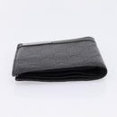 GUCCI GG Canvas Guccissima Compact Wallet Leather Black 233102 Auth 206146A-6