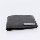 GUCCI GG Canvas Guccissima Compact Wallet Leather Black 233102 Auth 206146A-7