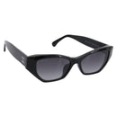 CHANEL COCO Mark Sunglasses Plastic Black CC Auth 206149M-1