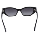 CHANEL COCO Mark Sunglasses Plastic Black CC Auth 206149M-2