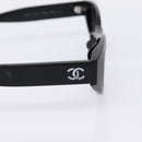 CHANEL COCO Mark Sunglasses Plastic Black CC Auth 206149M-4