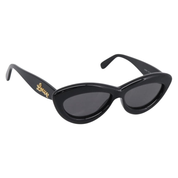 LOEWE Sunglasses Plastic Black Gold Auth 206150V