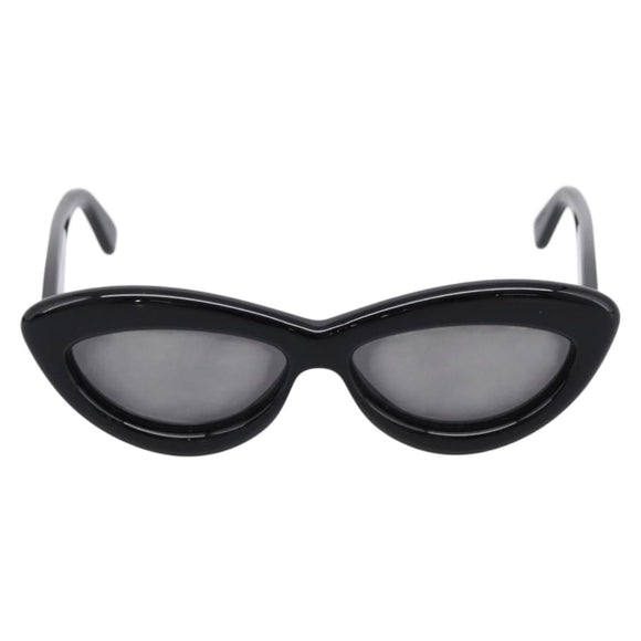 LOEWE Sunglasses Plastic Black Gold Auth 206150V