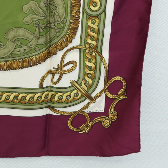 HERMES Carre 90 Scarf Silk Purple Auth 206173