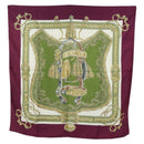 HERMES Carre 90 Scarf Silk Purple Auth 206173-21