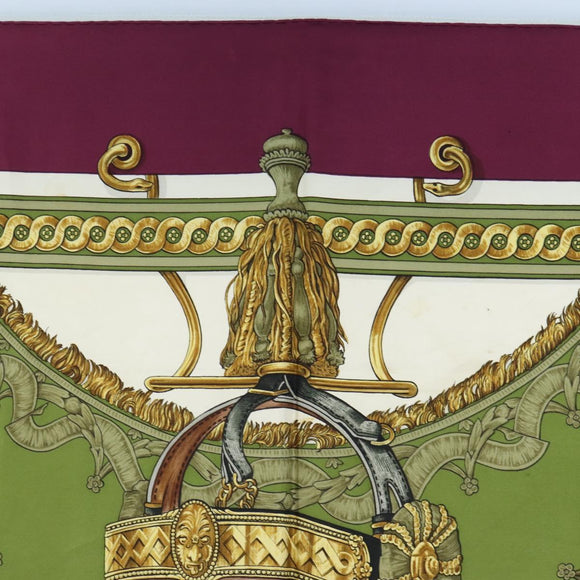 HERMES Carre 90 Scarf Silk Purple Auth 206173
