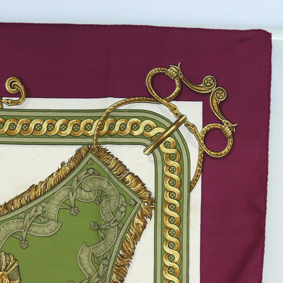 HERMES Carre 90 Scarf Silk Purple Auth 206173