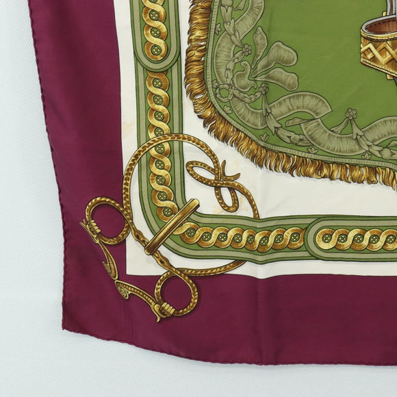 HERMES Carre 90 Scarf Silk Purple Auth 206173