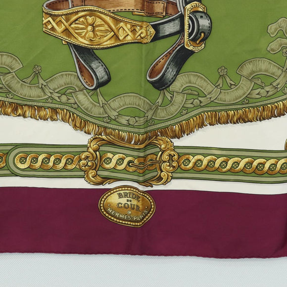 HERMES Carre 90 Scarf Silk Purple Auth 206173