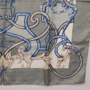 HERMES Carre 90 Scarf Silk Gray Auth 206183-10