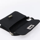 GUCCI Shoulder Bag Satin Black Silver Auth 206225A-15