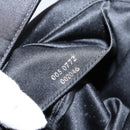 GUCCI Shoulder Bag Satin Black Silver Auth 206225A-21
