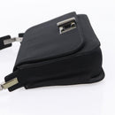 GUCCI Shoulder Bag Satin Black Silver Auth 206225A-4
