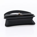 GUCCI Shoulder Bag Satin Black Silver Auth 206225A-9