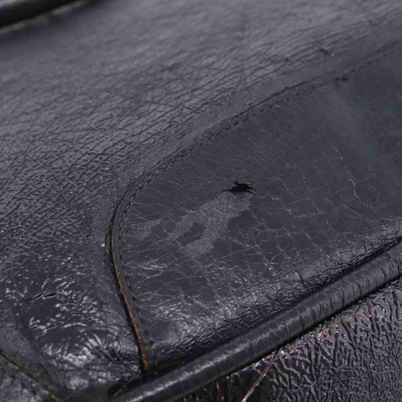 Miu Miu Hand Bag Leather Black Gold Auth 206226