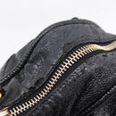 Miu Miu Hand Bag Leather Black Gold Auth 206226-28