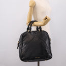 Miu Miu Hand Bag Leather Black Gold Auth 206226-41