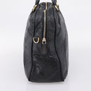 Miu Miu Hand Bag Leather Black Gold Auth 206226-14