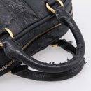 Miu Miu Hand Bag Leather Black Gold Auth 206226-6