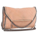 Stella McCartney Falabella Chain Bag Polyester Orange Silver 364519 Auth 206228-1