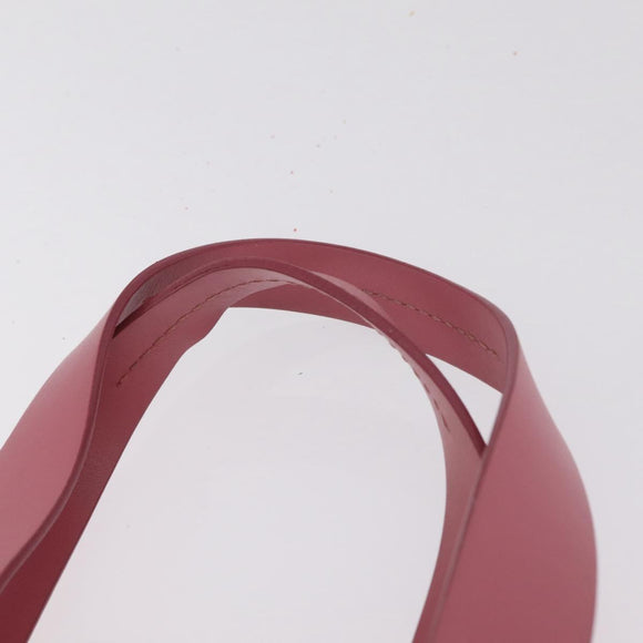 Miu Miu Hand Bag Coated Canvas Pink Silver Auth 206230