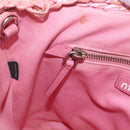 Miu Miu Hand Bag Coated Canvas Pink Silver Auth 206230-26