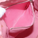 Miu Miu Hand Bag Coated Canvas Pink Silver Auth 206230-27