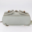 GUCCI Bamboo Backpack Leather Light Blue Gold 003 2058 0016 Auth 206231-14