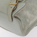 GUCCI Bamboo Backpack Leather Light Blue Gold 003 2058 0016 Auth 206231-18