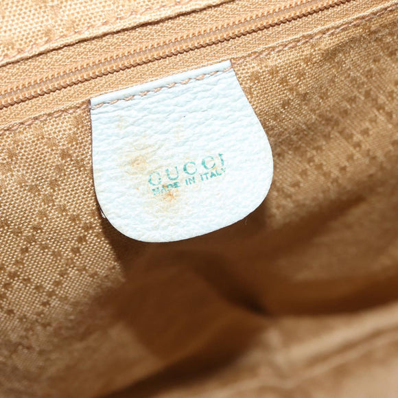 GUCCI Bamboo Backpack Leather Light Blue Gold 003 2058 0016 Auth 206231