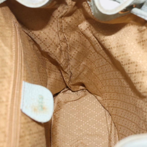 GUCCI Bamboo Backpack Leather Light Blue Gold 003 2058 0016 Auth 206231