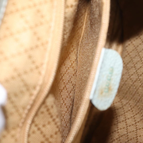 GUCCI Bamboo Backpack Leather Light Blue Gold 003 2058 0016 Auth 206231